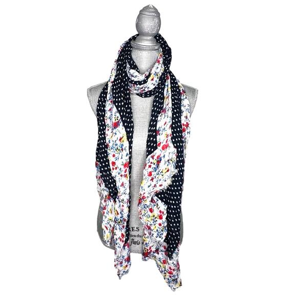 ECHO Accessories - Echo polka dot and floral scarf one size